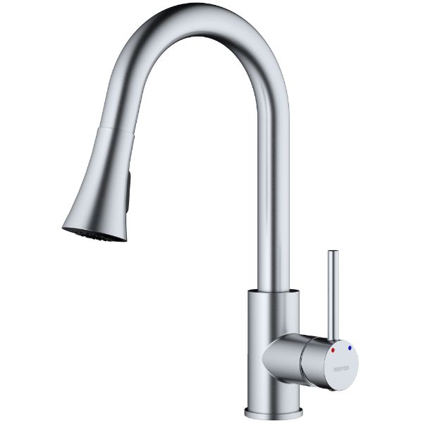 Weybridge Single Hole Single Handle Pull-Down Sprayer Kitchen Faucet In Stainless Steel