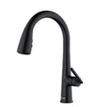 Kentland Single Hole Single Handle Pull-Down Sprayer Kitchen Faucet In Matte Black