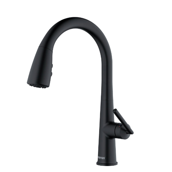 Kentland Single Hole Single Handle Pull-Down Sprayer Kitchen Faucet In Matte Black