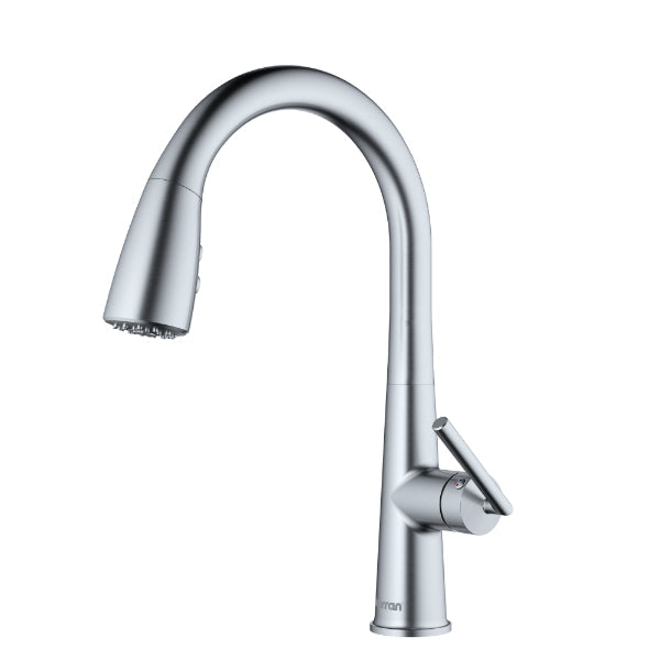 Kentland Single Hole Single Handle Pull-Down Sprayer Kitchen Faucet In Stainless Steel