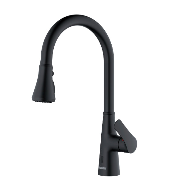 Kadoma Single Hole Single Handle Pull-Down Sprayer Sensor Kitchen Faucet In Matte Black