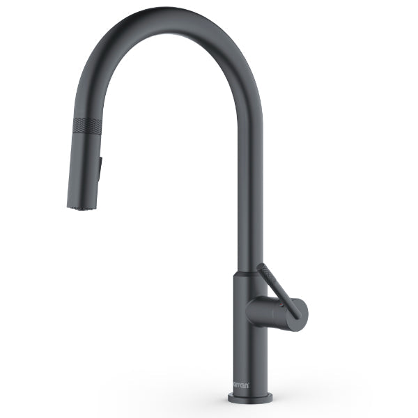 Lagrange Single Hole Single Handle Pull-Down Sprayer Kitchen Faucet In Gunmetal Grey