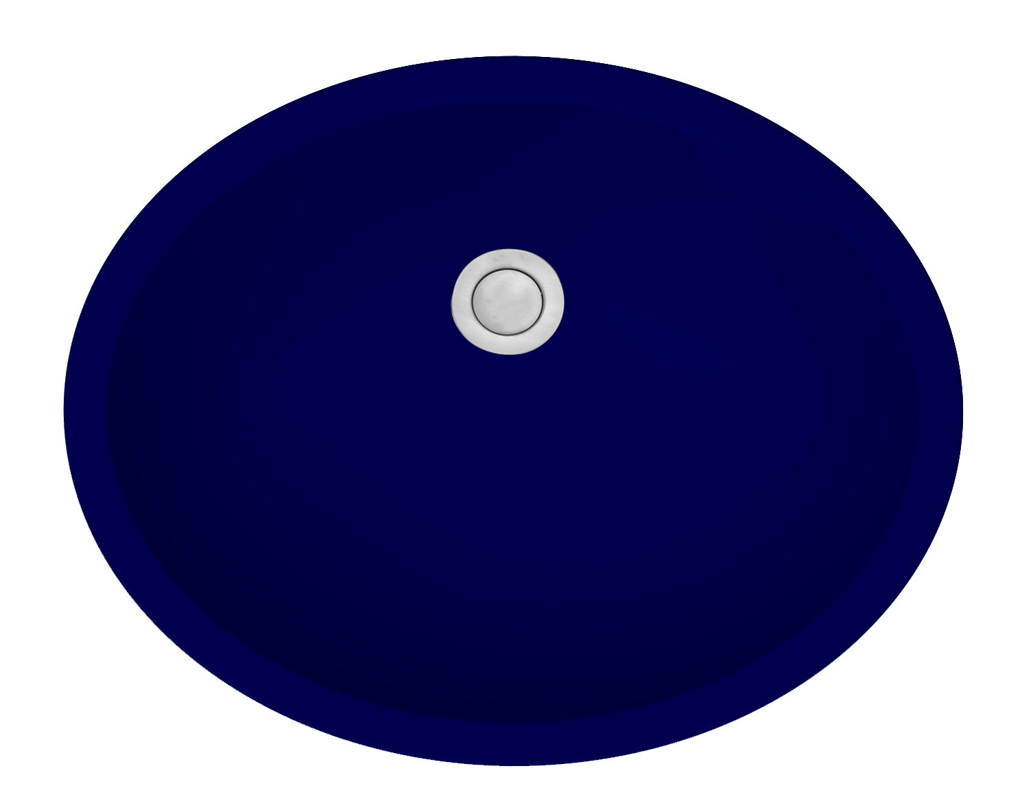 19" Seamless Undermount Quartz Composite Bathroom Sink In Blue