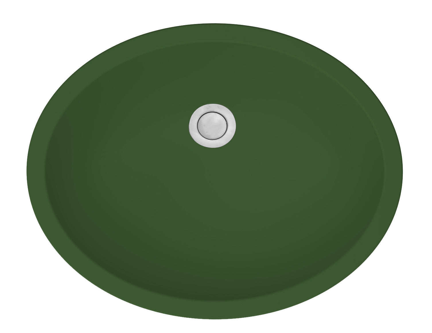 19" Seamless Undermount Quartz Composite Bathroom Sink In Green