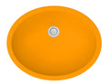 19" Seamless Undermount Quartz Composite Bathroom Sink In Orange