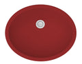 19" Seamless Undermount Quartz Composite Bathroom Sink In Red
