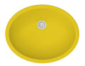 19" Seamless Undermount Quartz Composite Bathroom Sink In Yellow