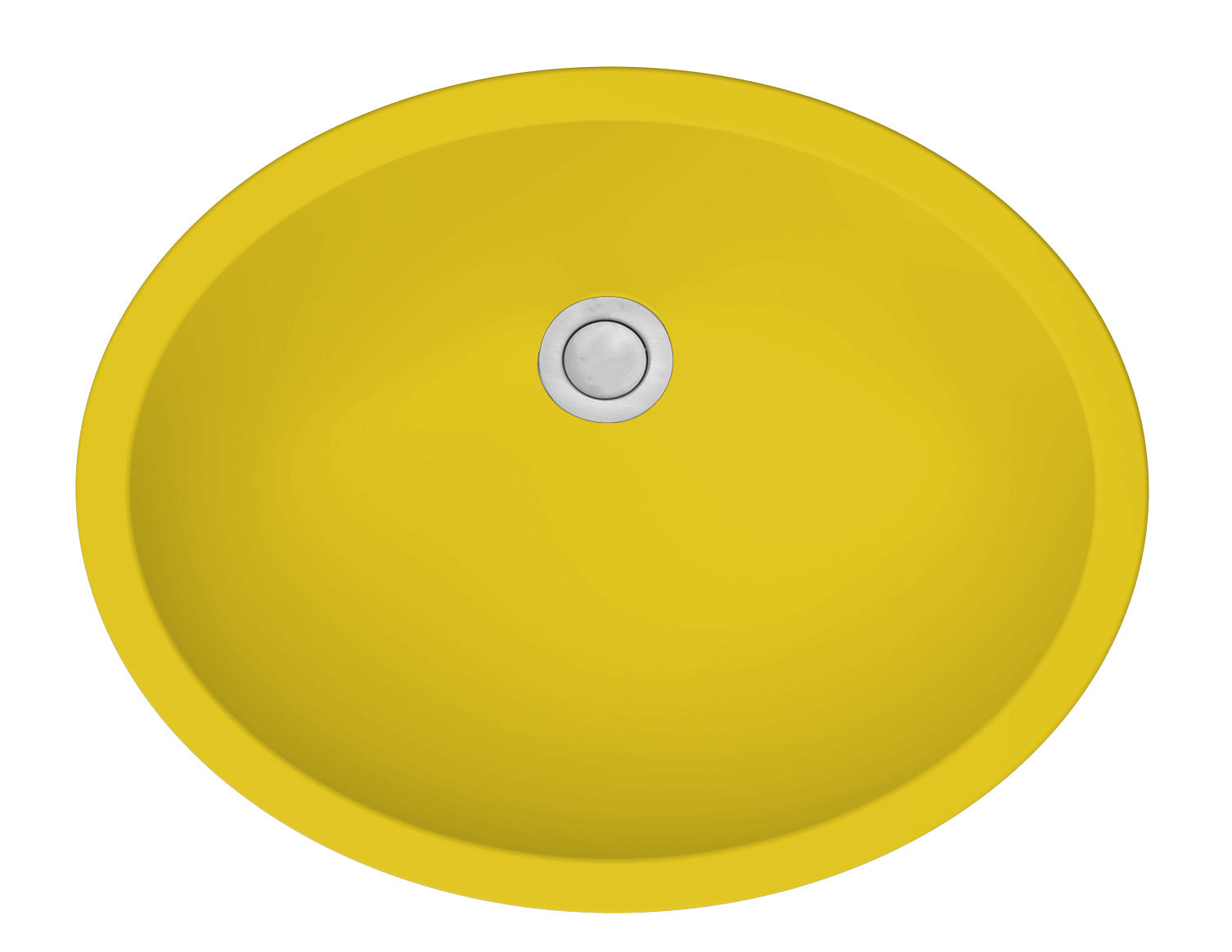 19" Seamless Undermount Quartz Composite Bathroom Sink In Yellow