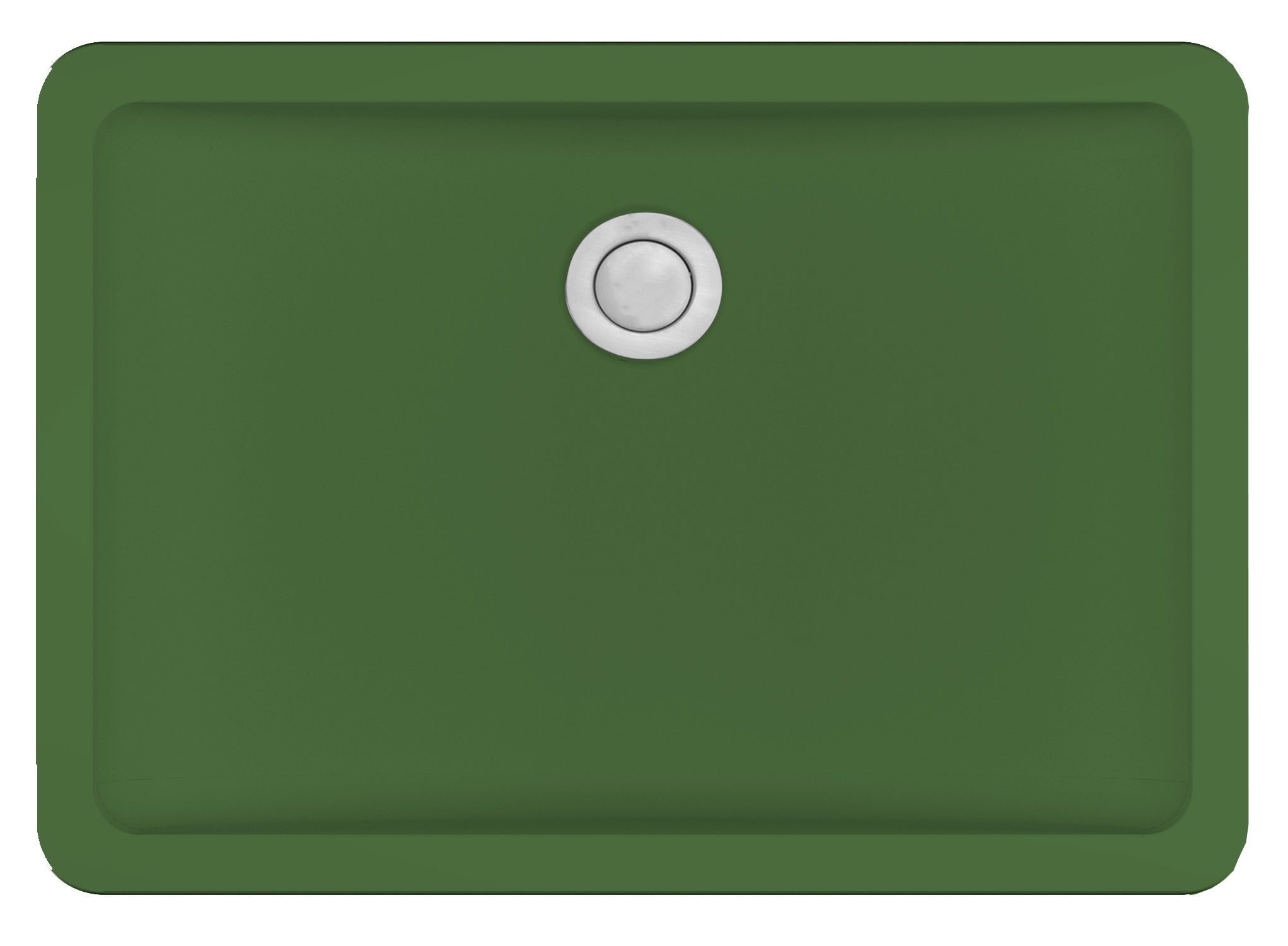 20" Seamless Undermount Quartz Composite Bathroom Sink In Green