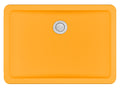 20" Seamless Undermount Quartz Composite Bathroom Sink In Orange