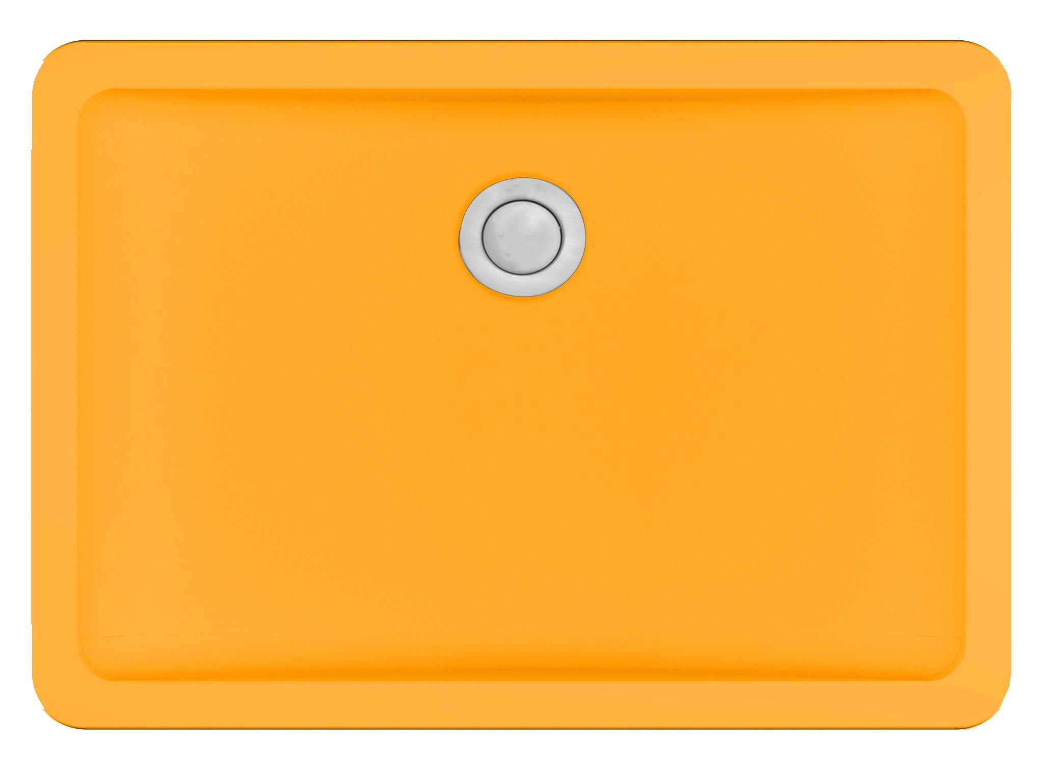 20" Seamless Undermount Quartz Composite Bathroom Sink In Orange