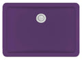 20" Seamless Undermount Quartz Composite Bathroom Sink In Purple