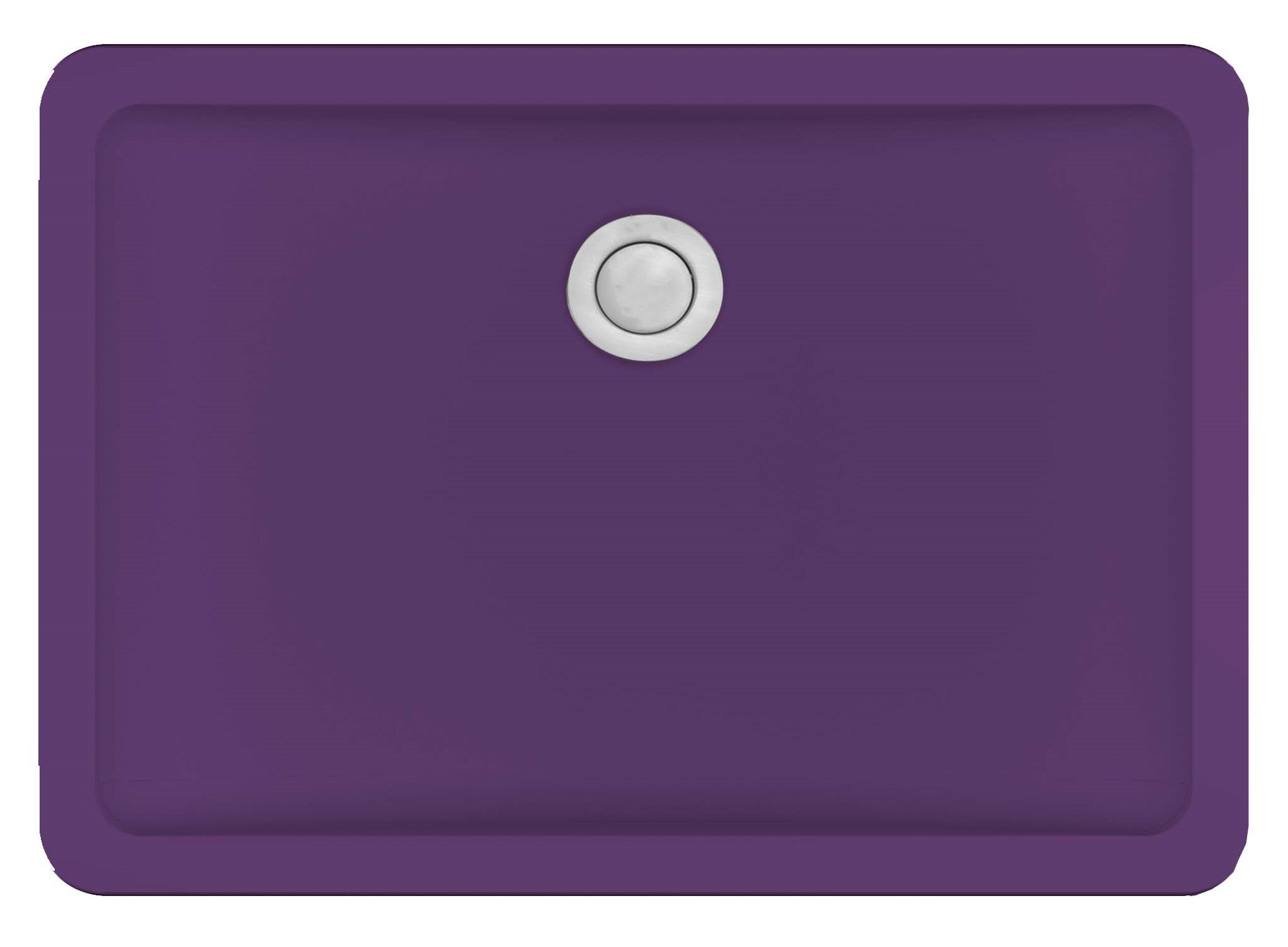 20" Seamless Undermount Quartz Composite Bathroom Sink In Purple