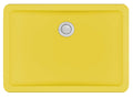 20" Seamless Undermount Quartz Composite Bathroom Sink In Yellow