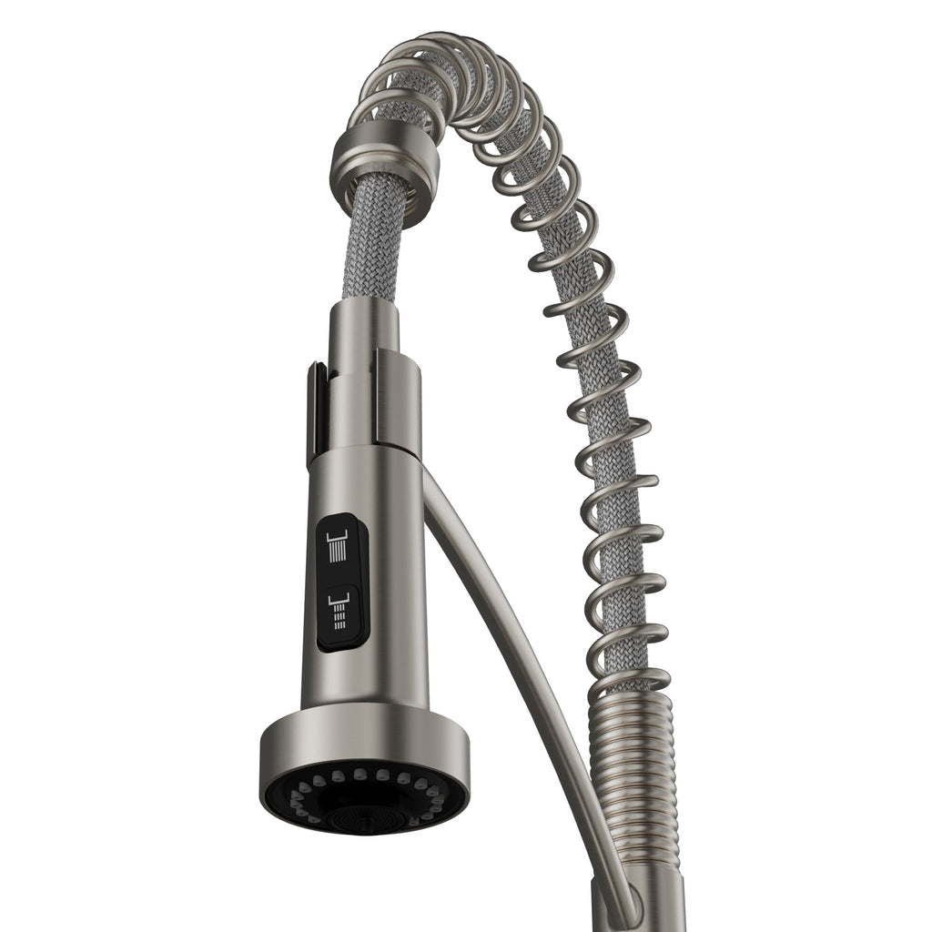 Scottsdale Single Handle Commercial Pull-Down Sprayer Kitchen Faucet In Spot-Free Stainless Steel