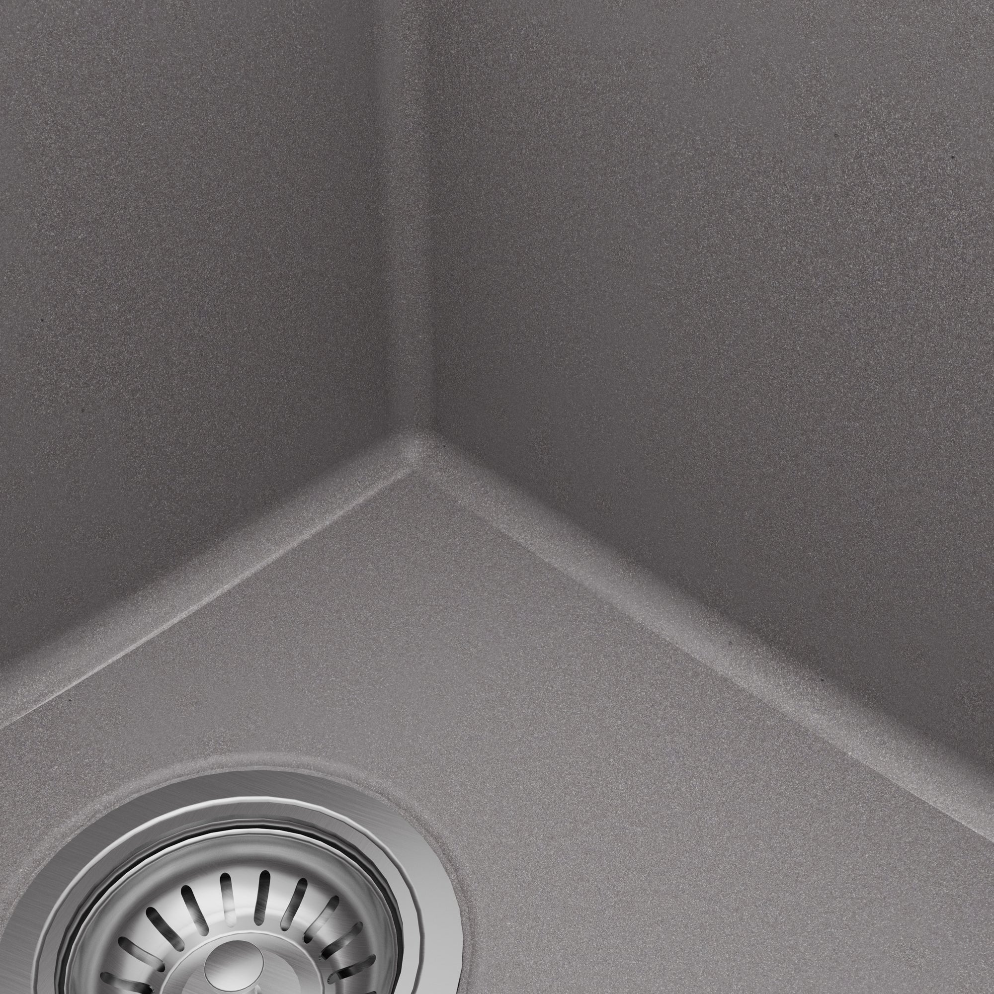33" Top Mount Double Equal Bowl Quartz Composite Kitchen Sink Kit In Grey