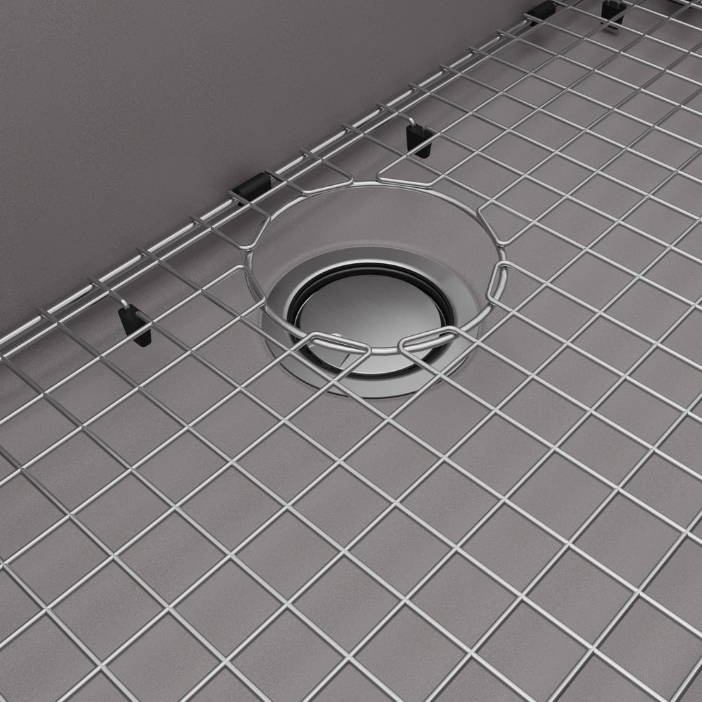 32" Undermount Large Single Bowl Quartz Composite Workstation Kitchen Sink In Grey