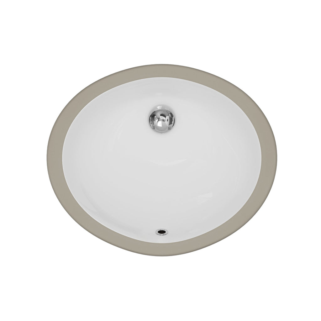 Valera 17" Oval Undermount Vitreous China Bathroom Sink In White