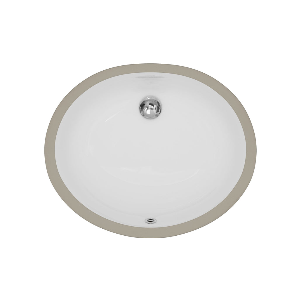 Valera 19" Oval Undermount Vitreous China Bathroom Sink In White