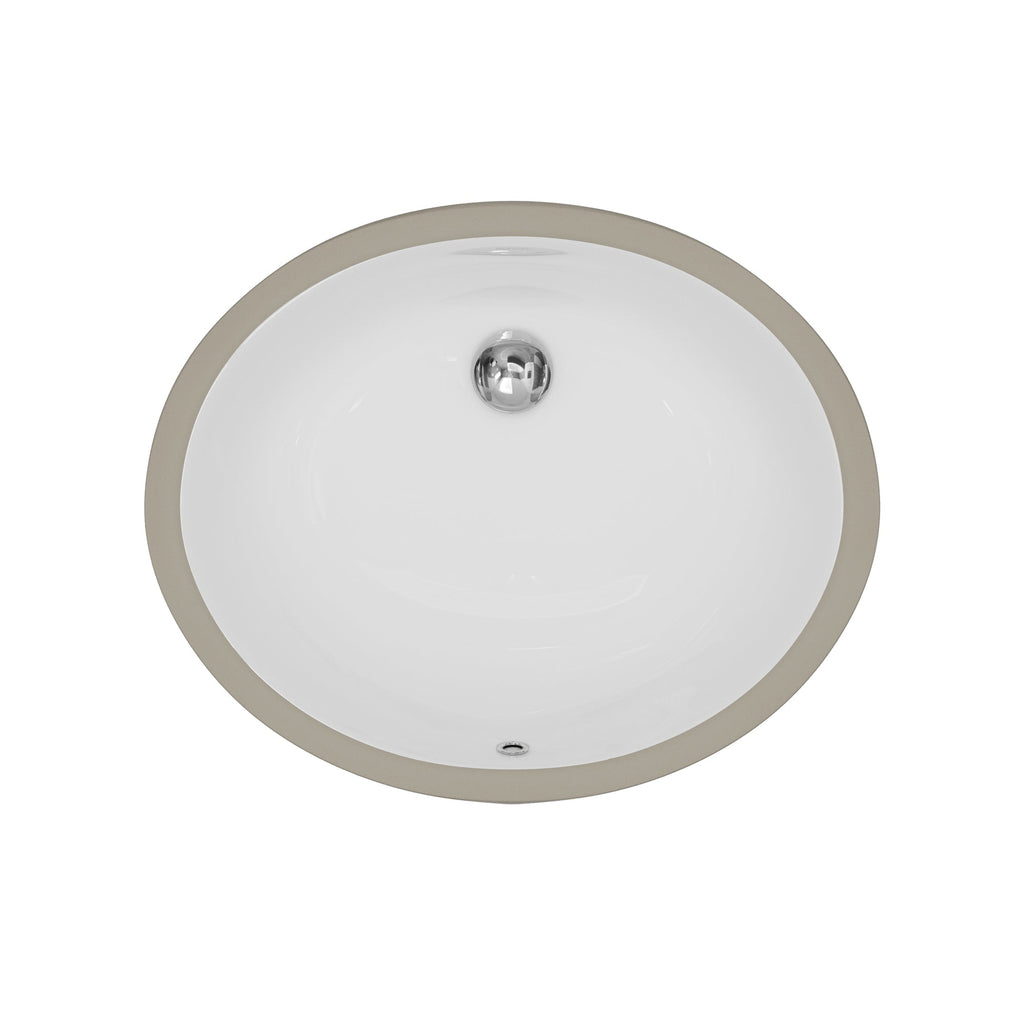 Valera 18" Oval Undermount Vitreous China Bathroom Sink In White
