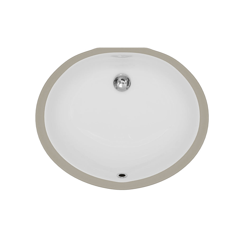 Valera 19" Oval Undermount Vitreous China Bathroom Sink In White