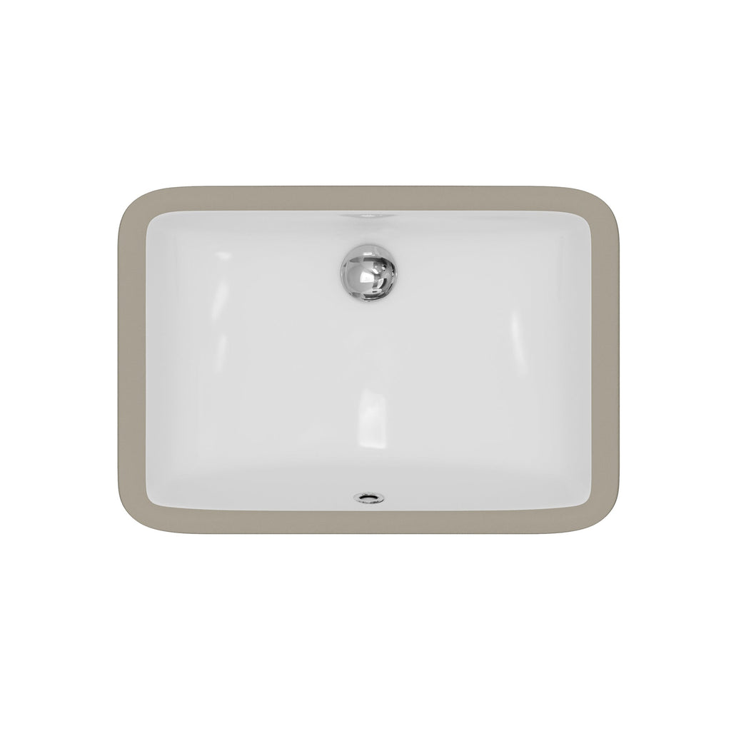 Valera 21" Rectangular Undermount Vitreous China Bathroom Sink In White