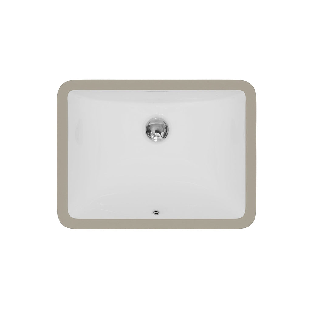Valera 21" Rectangular Undermount Vitreous China Bathroom Sink In White