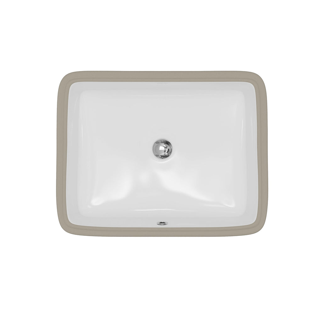 Valera 20" Rectangular Undermount Vitreous China Bathroom Sink In White