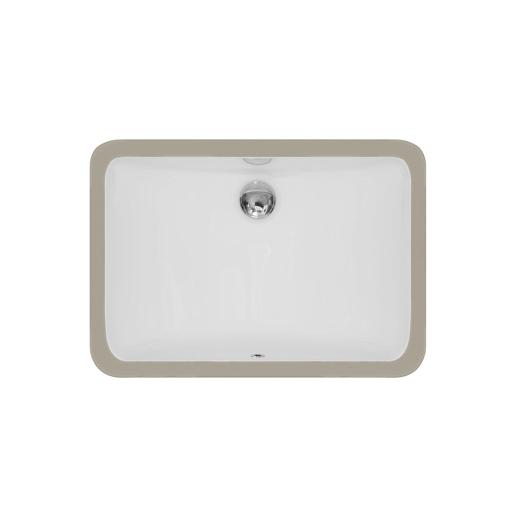 Valera 21" Rectangular Undermount Vitreous China Bathroom Sink In White
