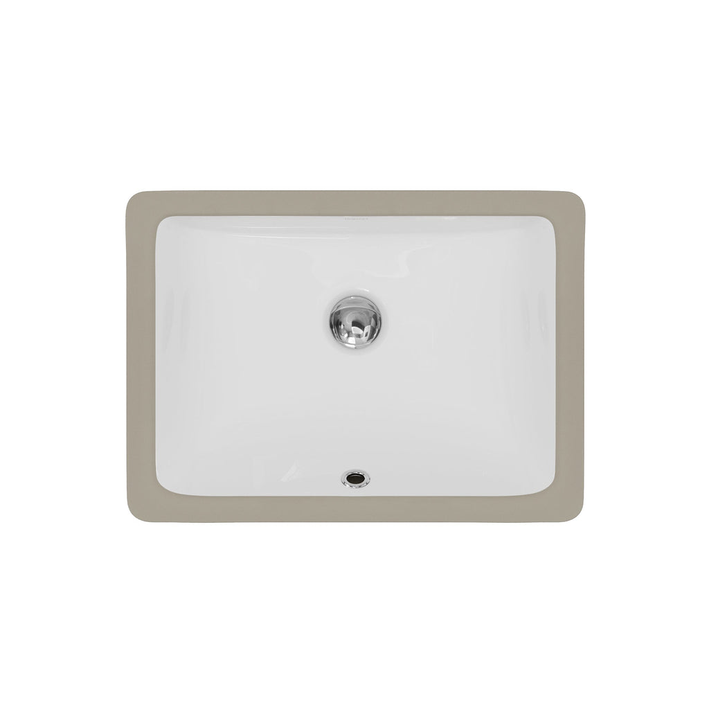 Valera 18" Rectangular Undermount Vitreous China Bathroom Sink In White
