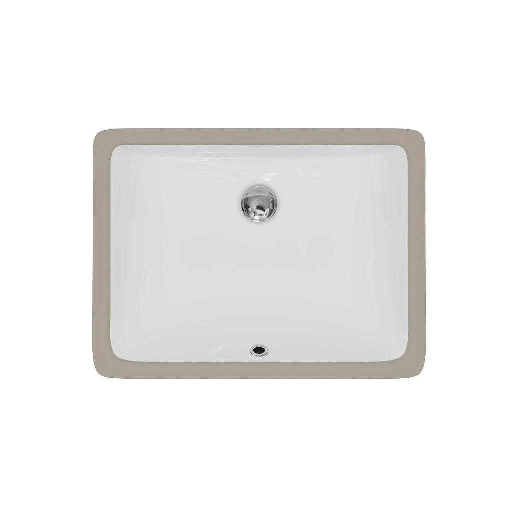 Valera 20" Rectangular Undermount Vitreous China Bathroom Sink In White