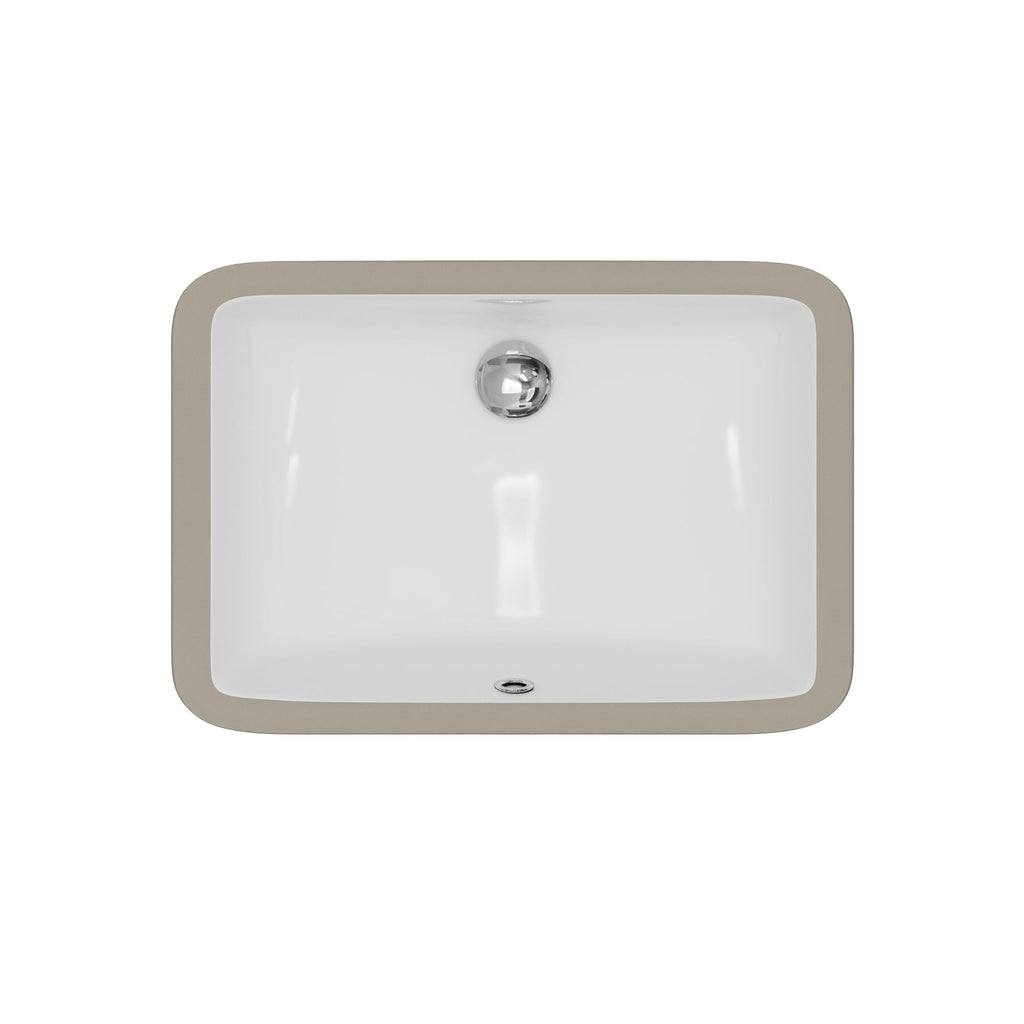 Valera 21" Rectangular Undermount Vitreous China Bathroom Sink In White