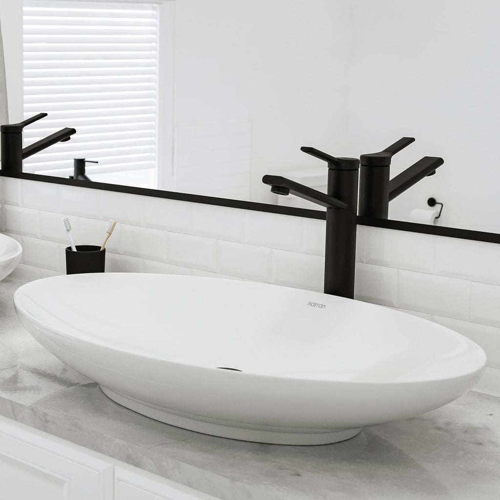 27" Vessel Vitreous China Bathroom Sink In White