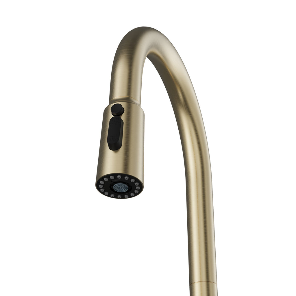 Faraday Pull-Down Sprayer Kitchen Faucet In Spot-Free Champagne Bronze