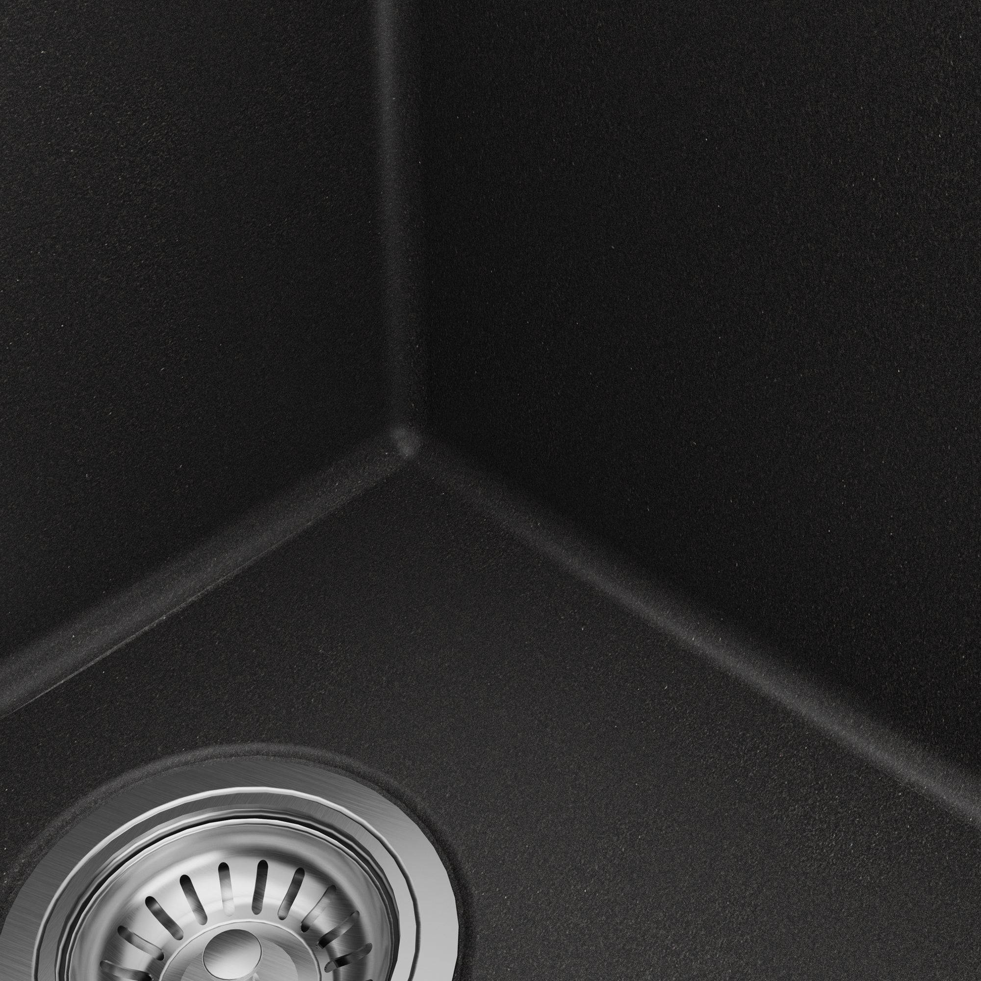 33" Top Mount Double Equal Bowl Quartz Composite Kitchen Sink Kit In Black