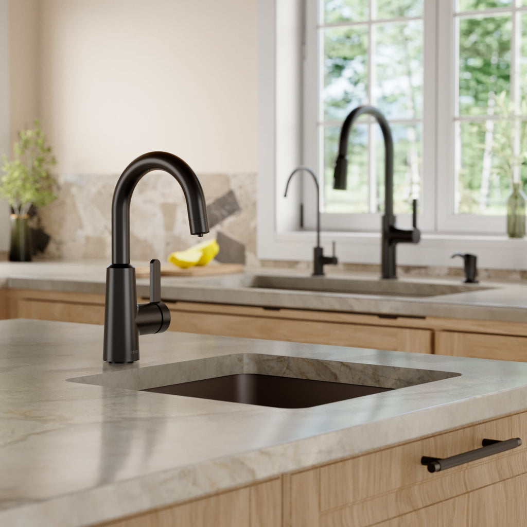 16-5/8" Undermount Quartz Composite Bar/Prep Sink In Brown