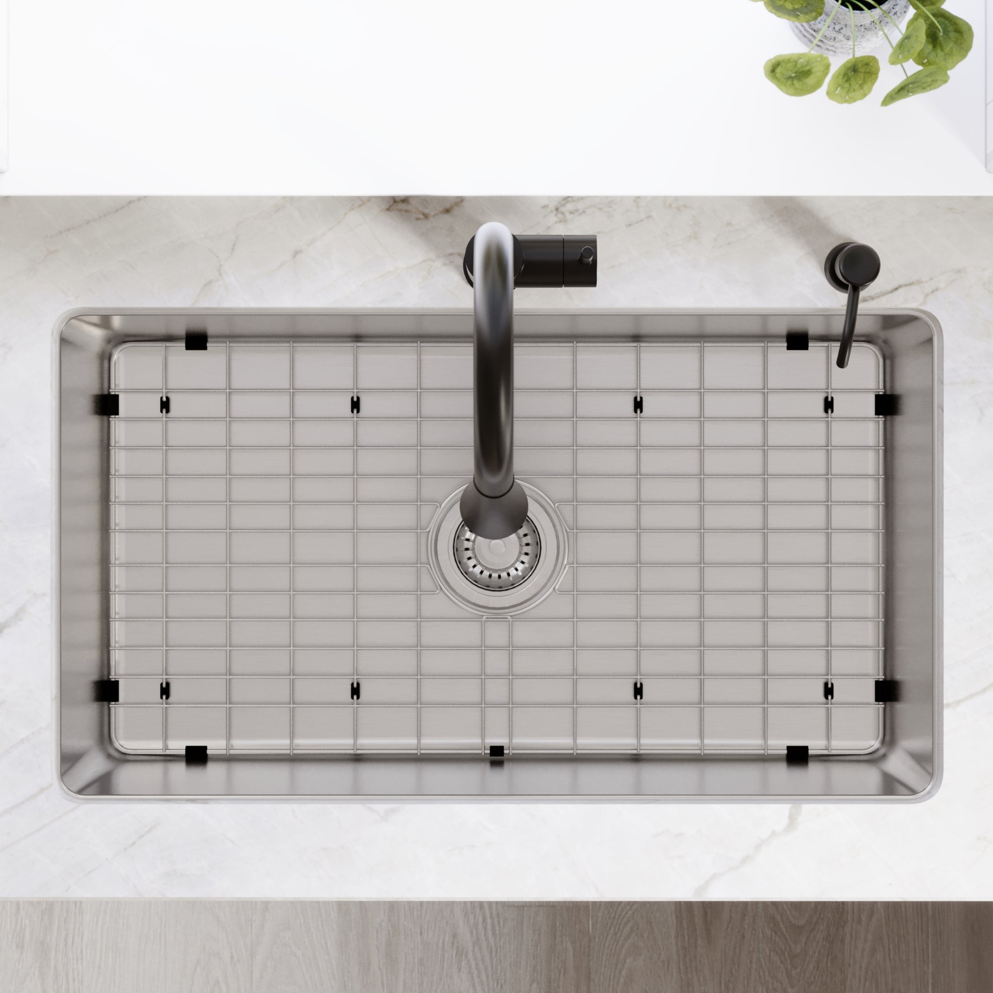 Lansen 32" Undermount 18 Gauge Single Bowl Stainless Steel Sink with Accessories