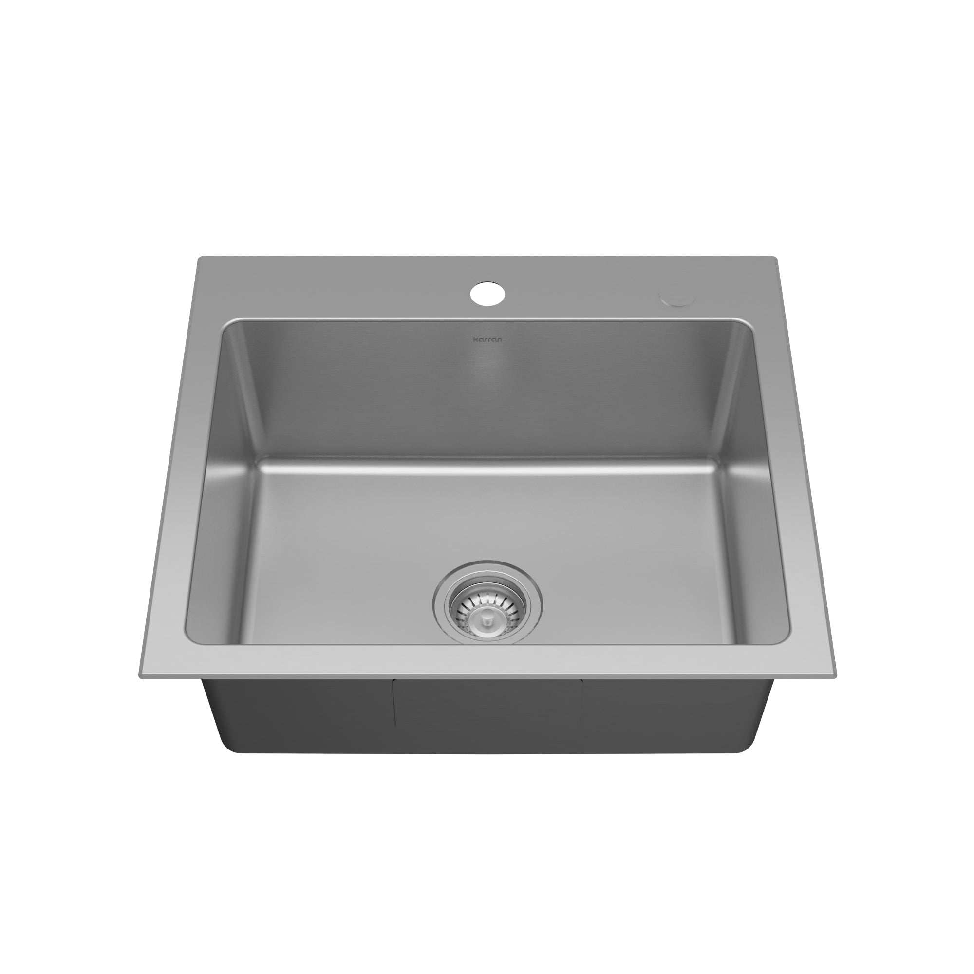 Lansen 25" Top Mount 18 Gauge Single Bowl Stainless Steel Sink with Accessories