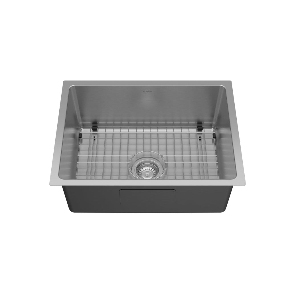 Lansen 24" Undermount 18 Gauge Single Bowl Stainless Steel Sink with Accessories