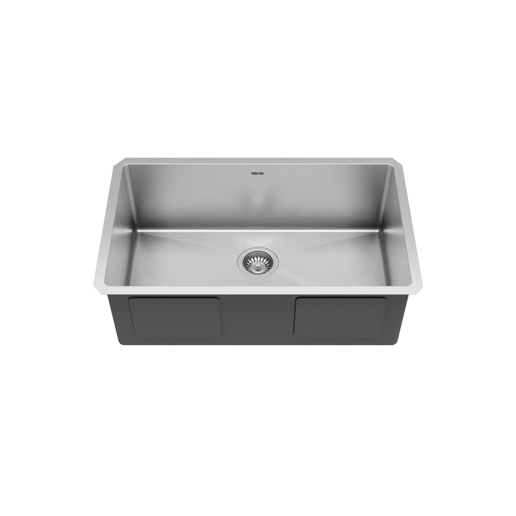 Elite 30" Undermount 16 Gauge Single Bowl Stainless Steel Kitchen Sink with Accessories