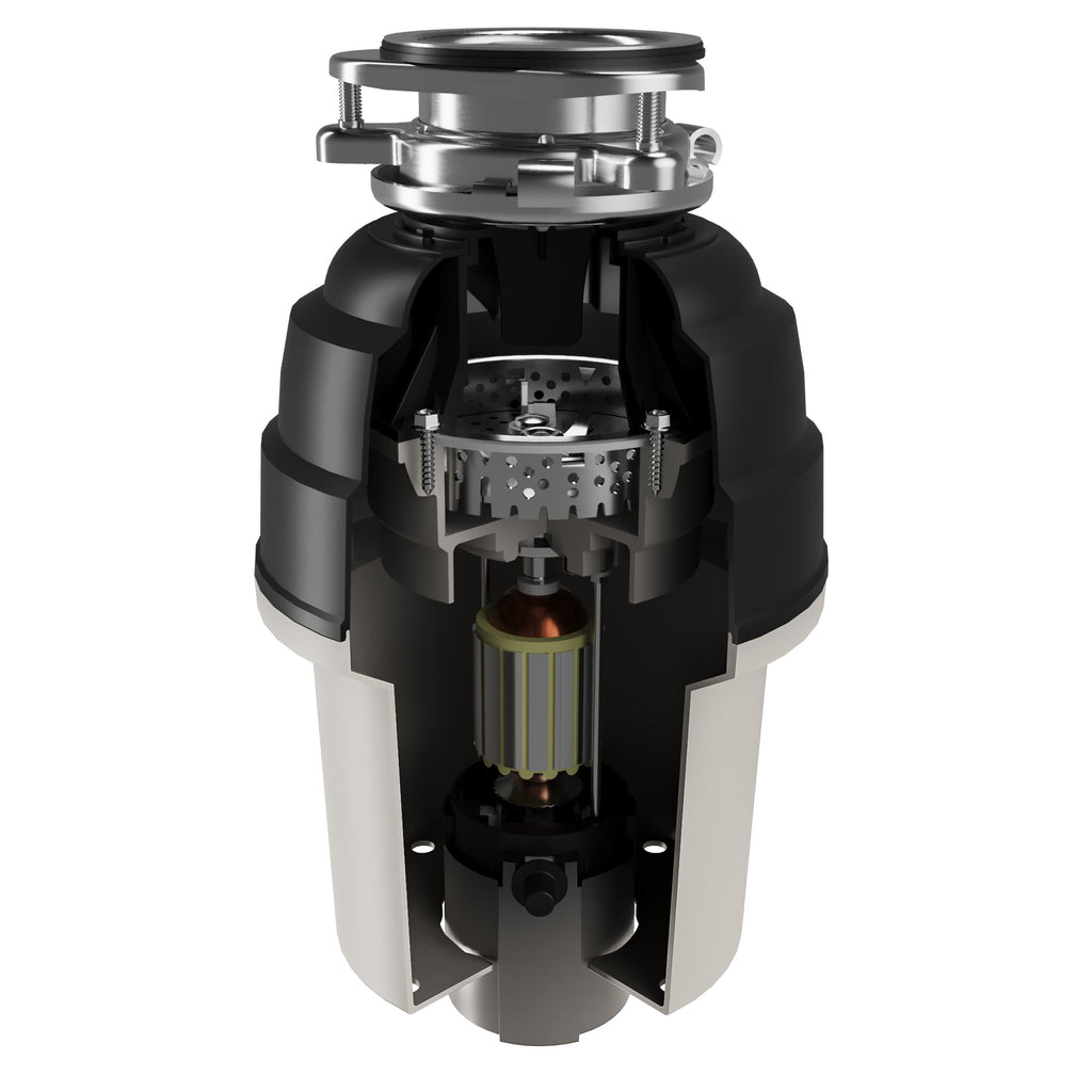 3/4 HP Continuous Feed Garbage Disposal for Kitchen Sinks with Power Cord and Accessories Included