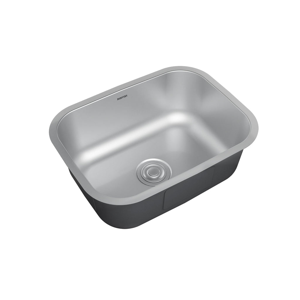 Profile 23" Undermount 18 Gauge Single Bowl Stainless Steel Kitchen Sink with Accessories