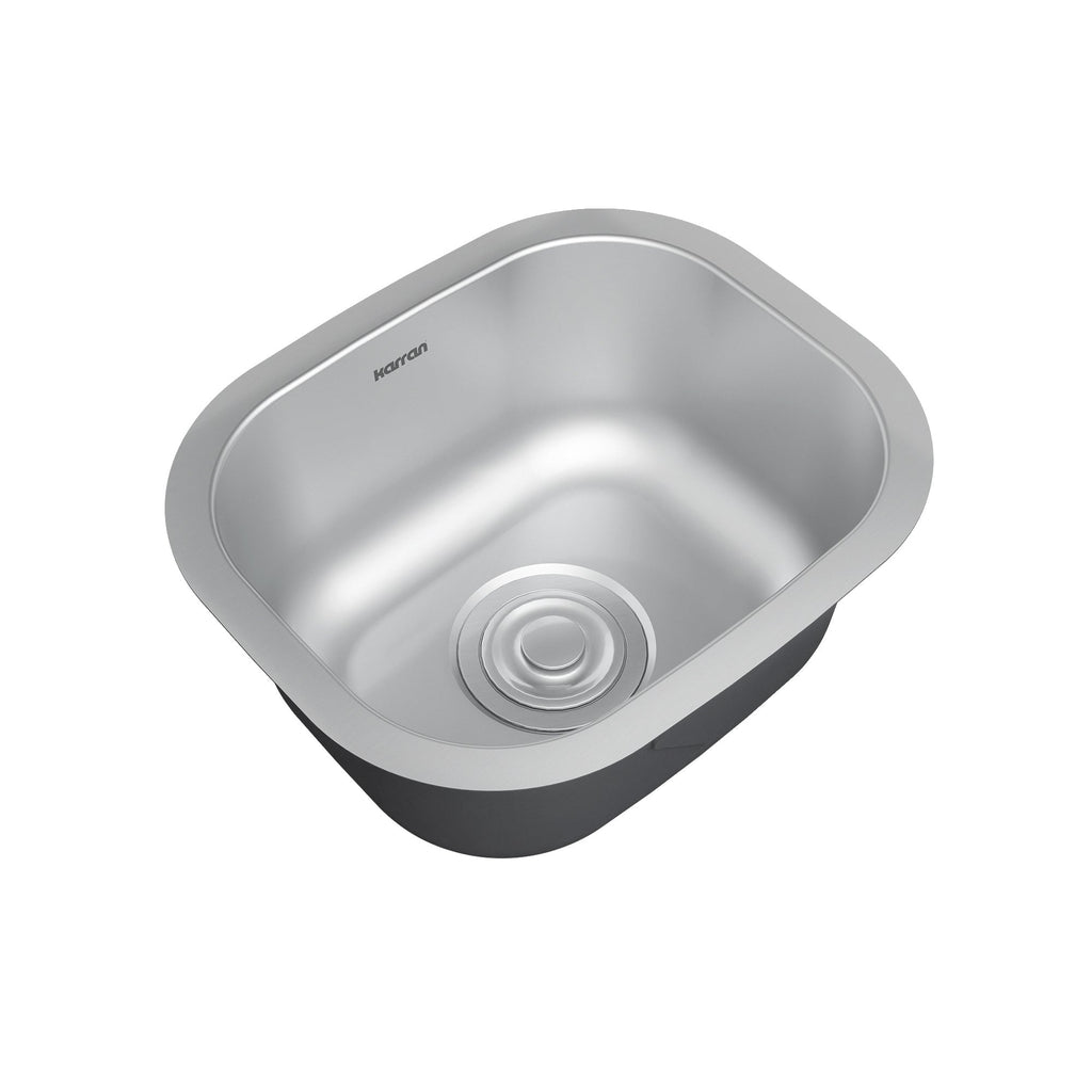 Profile 15" Undermount 18 Gauge Single Bowl Stainless Steel Kitchen Sink with Accessories