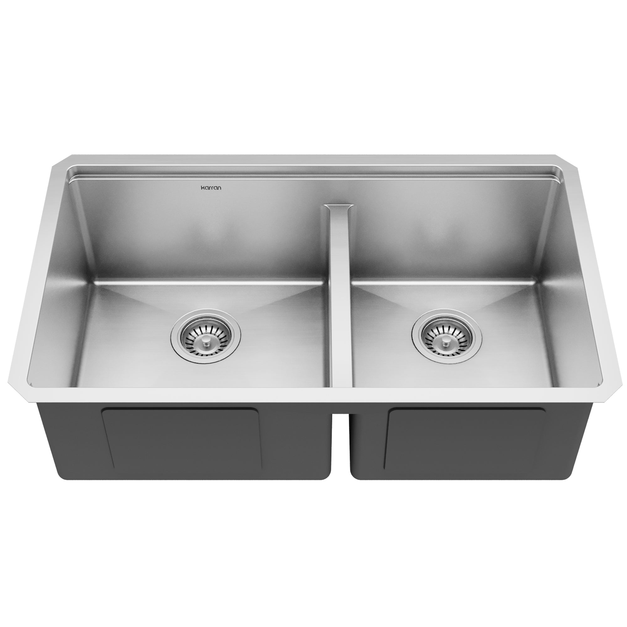32" Undermount Double Offset Bowl Stainless Steel Workstation Kitchen Sink