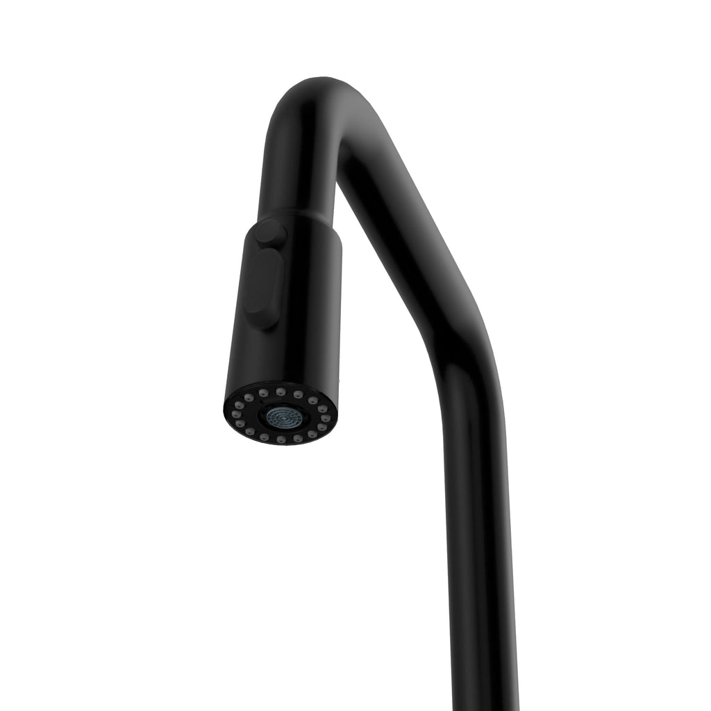 Stalbridge Single Handle Pull-Down Sprayer Kitchen Faucet In Matte Black
