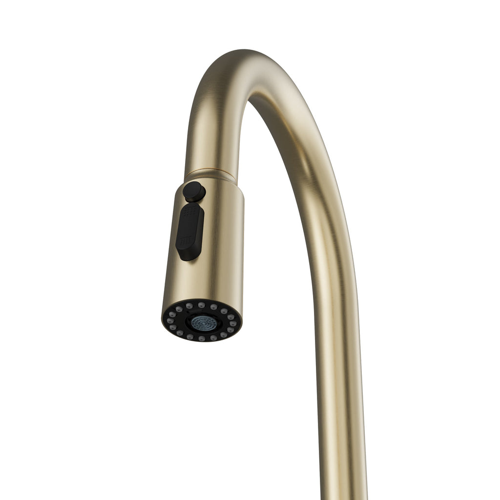 Stalbridge Single Handle Pull-Down Sprayer Kitchen Faucet In Spot-Free Champagne Bronze