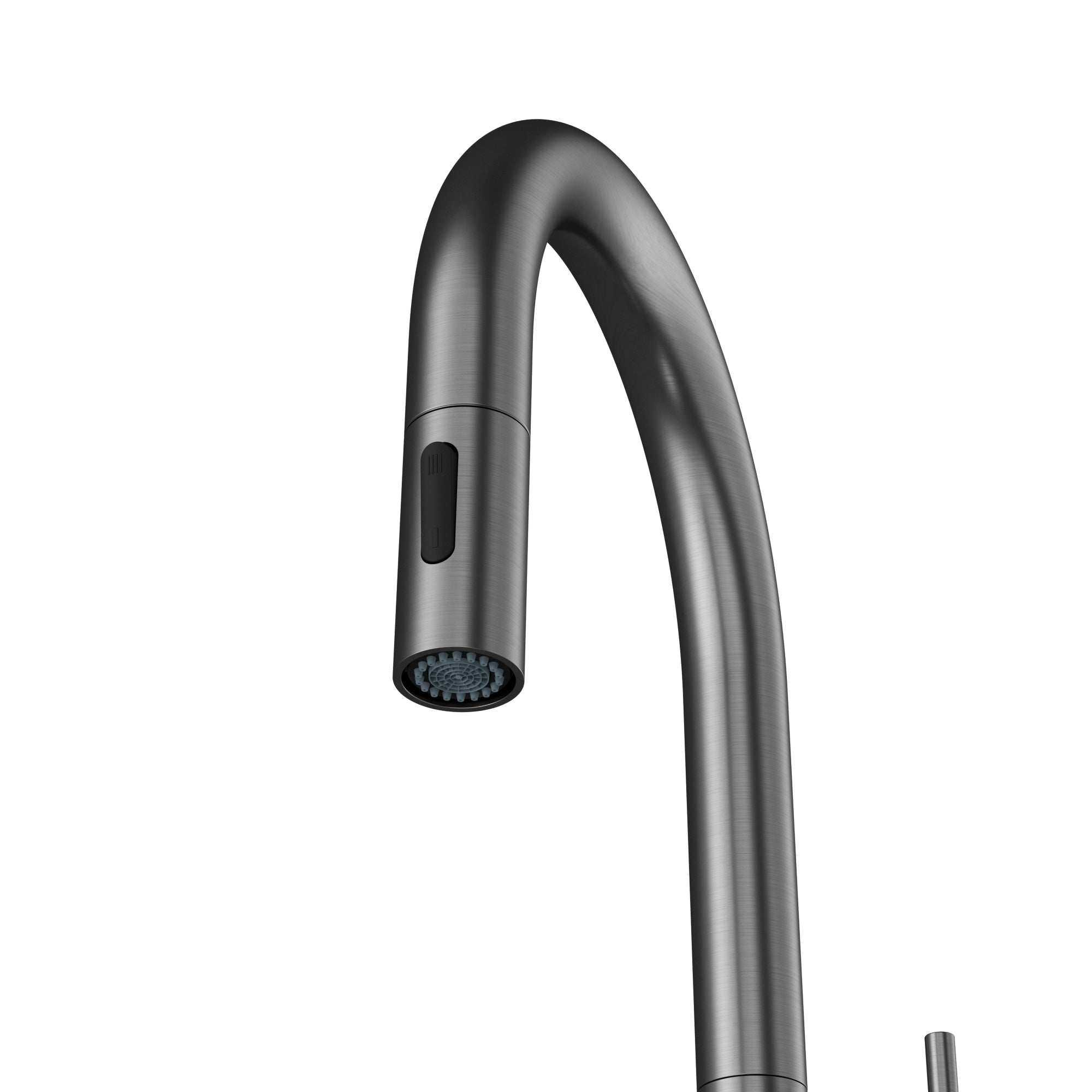 Brynford Single Handle Pull-Down Sprayer Kitchen Faucet In Spot-Free Gunmetal Grey