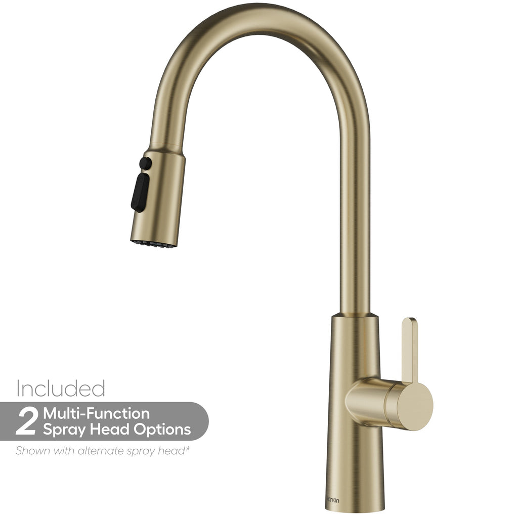 Elmsworth Pull-Down Sprayer Kitchen Faucet In Spot-Free Champagne Bronze