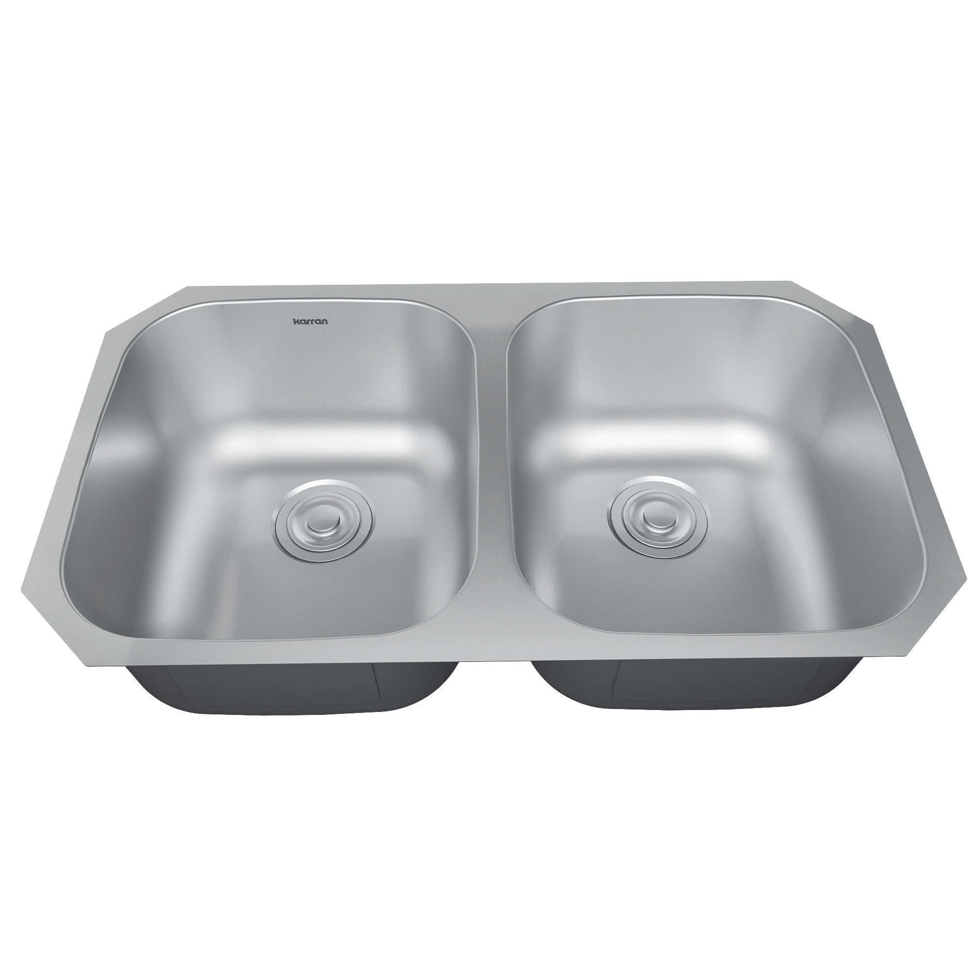 Profile 32" Undermount 18 Gauge Double Bowl Stainless Steel Kitchen Sink with Accessories
