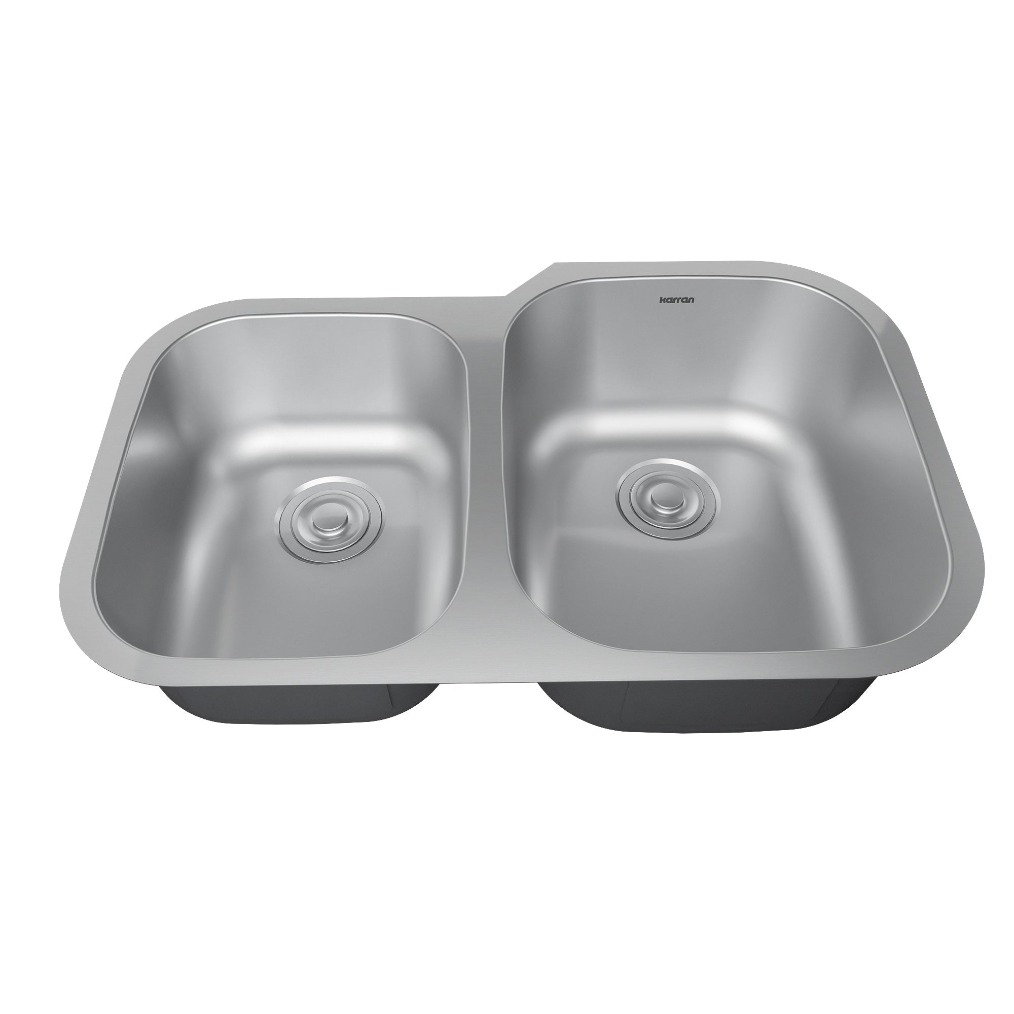 Profile 31" Undermount 18 Gauge Double Offset Bowl Stainless Steel Kitchen Sink with Accessories